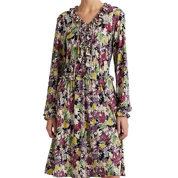 Ralph Lauren Floral Jersey Dress - Picture 1 of 8